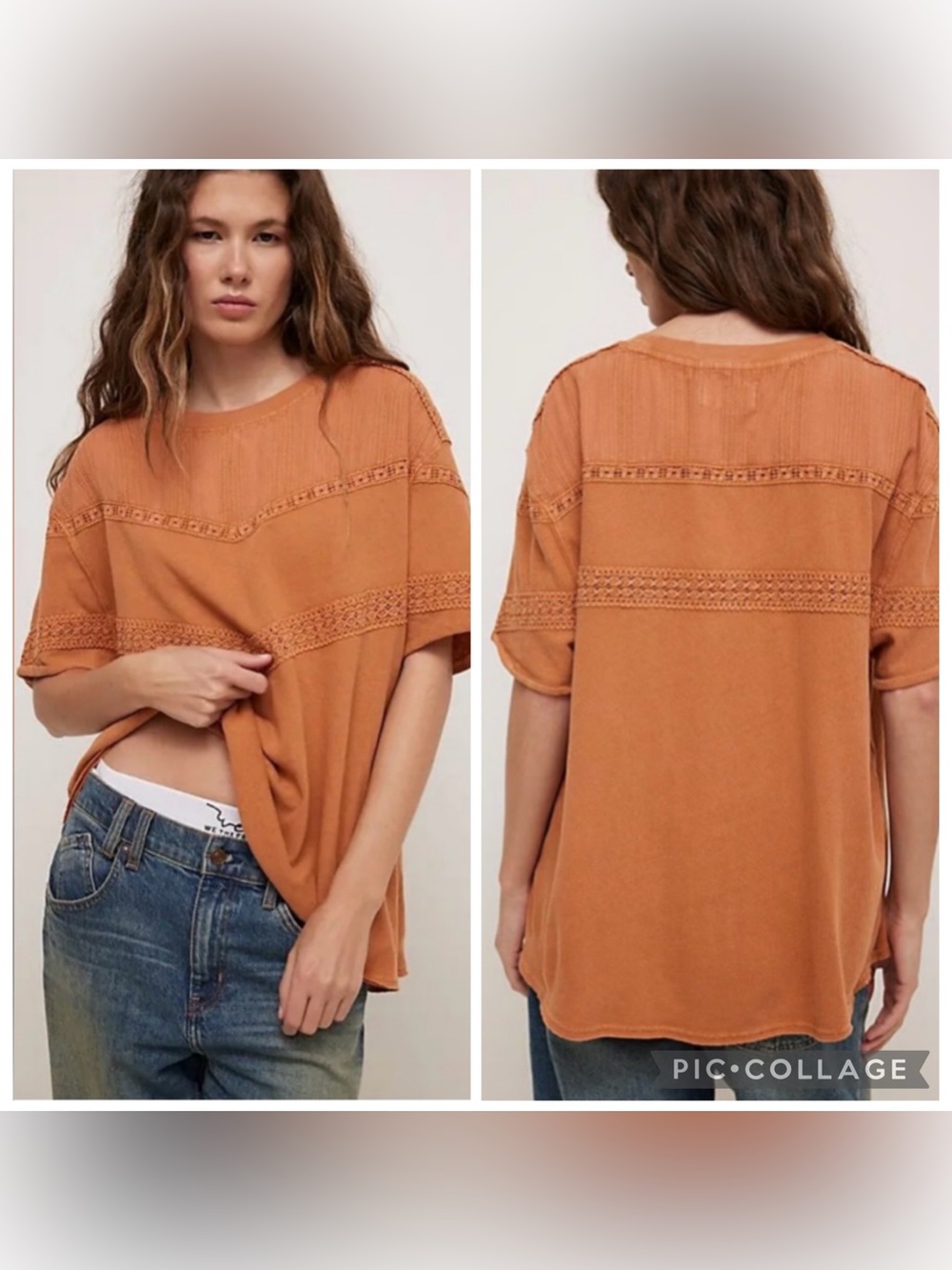 We The Free Dorothy Cotton Tee in Meerkat Extra Small